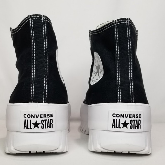 Converse CTAS Lugged 2.0 Canvas Hi Tops Women's 10.5 Black A00870C NWT - Picture 6 of 9